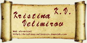 Kristina Velimirov vizit kartica
